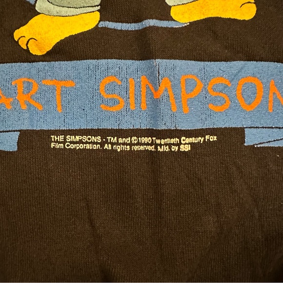 Vintage 1990 SSI The Simpsons Bart Crewneck sz XL 50/50 rare design made in USA - Picture 4 of 6